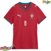 Camiseta Portugal Bruno Fernandes #8 Primera Equipación para mujer Mundial 2026 manga corta
